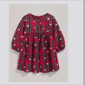 Old Navy plaid polka dot print and flare dress